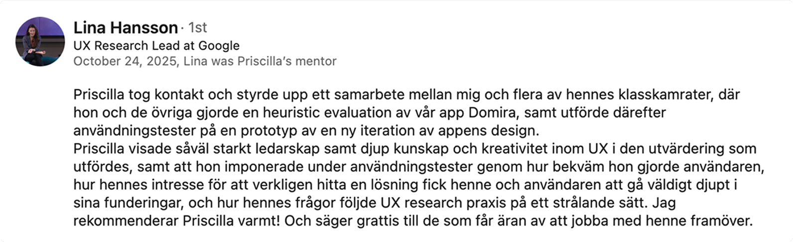 Testimonial 4 of 6